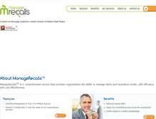 Tablet Screenshot of managerecalls.com